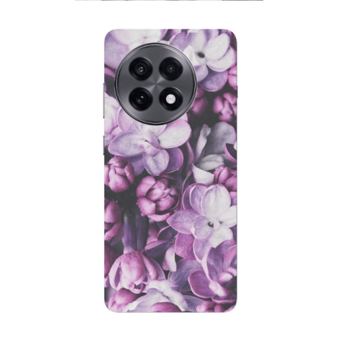 Oneplus 13 5G Purple Flowers Transparent Silicone TPU Θήκη